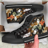 Eren Yeager AOT Sneakers High Top Shoes