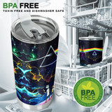 Rick & Morty Pink Floyd Dark Side of the Moon Tumbler