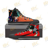 My Hero Academia Sneakers Fighting Izuku Midoriya High Top Shoes