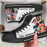 Heroes VS Villains My Hero Academia Shoes High Top Sneakers