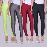 VanityVibe Women's Spandex Leggings Solid Candy Color
