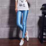 VanityVibe Women's Spandex Leggings Solid Candy Color