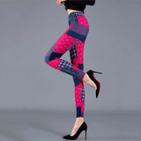 VanityVibe Women's Fashion Patchwork Patch Print Leggings