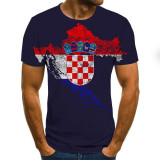 VanityVibe new summer men's T-shirt 3D flag printed