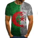 VanityVibe new summer men's T-shirt 3D flag printed