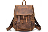 Handmade Vintage Crazy Horse Leather Backpack
