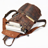 Vintage Handmade Man's Leather Backpack