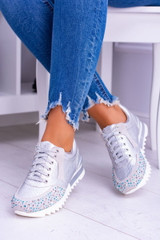 Jazzy Women's Casual Shoes Snakeskin Print Sneakers