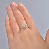 Exquisite! 0.81ct Diamond Engagement Ring 14K White Gold Jewelry