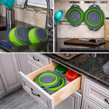 Collapsible Silicone Colanders and Strainers