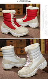 Women Non-slip Thick Fur Snow Boots