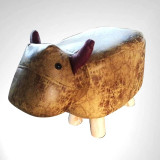Animal Shaped Storage Ottoman Padded Cushion Ride-on Footrest Stool Rest Seat