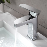 New Design Leaf Shape Faucet Chrome Black Bathroom Faucet Basin Sink Mixer Tap Brass Made Cold And Hot Water Basin Faucet
