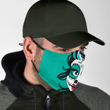 Adjustable Calavera Face Mask with 5 Layer Filters