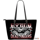 My Gun- Large Leather Tote Bag- Free Shipping
