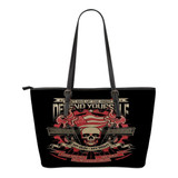 My Gun My Right-Small Leather Tote Bag-Free Shipping