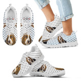 Basset Hound Black Dots Print Running Shoes For Kids-Free Shipping