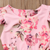 Girl Baby Girl Jumpsuit Summer Flora Pink