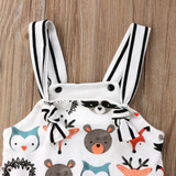 Kids Baby Boy Girl Cute Zoo Overall