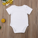 Baby Boy Girl White Printed Romper