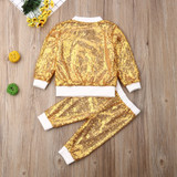 Fashionable Sequin Zipper Tracksuit Sets