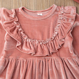 Girl Baby Girl Ruffle Velvet Princess Dress
