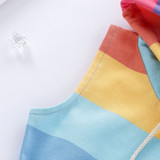 Rainbow Striped Dress Hoodie