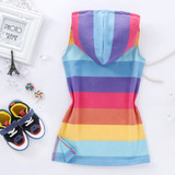 Rainbow Striped Dress Hoodie