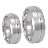 Men's 14K White Gold Comfort Fit Band, Classic Wedding Band, Plain Wedding Band