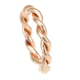 Twisted Rope Ring in 14K Rose Gold, Stackable Ring