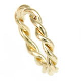 Twisted Rope Ring in 14K Yellow Gold, Stackable Ring
