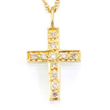 Cross Diamond Pendant in 14K Yellow Gold