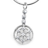 Ferris Wheel Diamond Pendant in 14K White Gold