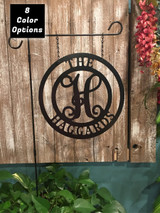 Monogram, Name & Established Date/Address Decor - Personalized 12" & 14" Circle - Yard/Garden Decor