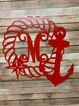 Nautical Decor - Anchor - Custom Monogram or Address # - 24" Beach House Decor