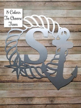 Nautical Decor - Anchor - Custom Monogram or Address # - 24" Beach House Decor