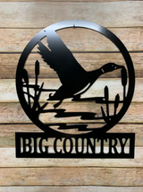 Duck in Flight Personalized Decor Sign - 24" Wall or Door Decor - Free Shipping