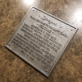 Disneyland Dedication Plaque - Inspired Replica