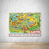 1971 - Disney World Park Map - Magic Kingdom Map