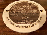 WDW Magic Kingdom Wooden Map Plaque