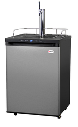FULL SIZE DIGITAL HOME BREW KEGERATOR - BLACK CABINET WITH STAINLESS STEEL DOOR