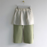 PU Leather Skirts High Waist Pockets Package Pencil  Skirt