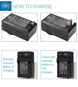 BM Premium 2 SLB-10A Batteries and Charger for Samsung ES55, EX2, EX2F, HMX U20, HMX-U100, HZ10W, HZ15, HZ15W, L100, L110, L200, L210, L310W Cameras