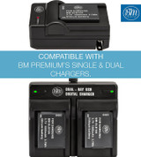 BM Premium 2 Pack of SLB-10A Batteries for Samsung WB150F, WB200, WB250F, WB2100, WB500, WB550, WB750, WB800F, WB850, WB850F Cameras