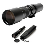 High-Power 500mm/1000mm f/8 Manual Telephoto Lens + Tripod + Backpack for Canon SLR Cameras