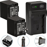 BM Premium 2 Pack of BP-820 Batteries and Charger for Canon XA10, XA11, XA15, XA20, XA25, XA30, XA35, XA40, XA45, XA50, XA55 Camcorders