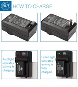 BM 2 DMW-BMB9 Batteries and Charger for Panasonic Lumix DC-FZ80 DMC-FZ40K DMC-FZ45K DMC-FZ47K DMC-FZ48K DMC-FZ60 DMC-FZ70 DMC-FZ100 DMC-FZ150 Cameras