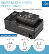 BM Premium DMW-BMB9 Battery and charger for Panasonic Lumix DC-FZ80 DMC-FZ40K DMC-FZ45K DMC-FZ47 FZ48K DMC-FZ60 DMC-FZ70 DMC-FZ100 DMC-FZ150 Cameras