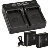 BM 2 Pack of DMW-BLG10 Batteries and Dual Bay Charger for Panasonic Lumix DC-ZS80 DC-GX9 DC-LX100 II DC-ZS200 DC-ZS70 GX80 GX85 ZS60 ZS100 GF6 GX7K