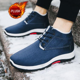 Coslony men boots winter shoes for men warm Comfortable Boots Ankle boots plush Cotton Shoes sneakers men velvet Ankle boots